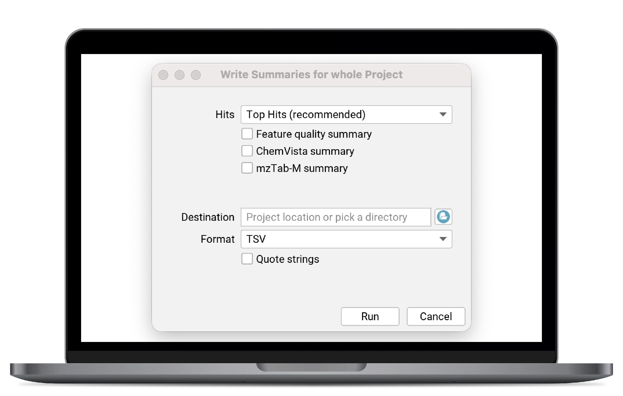 SIRIUS feature: Export Results