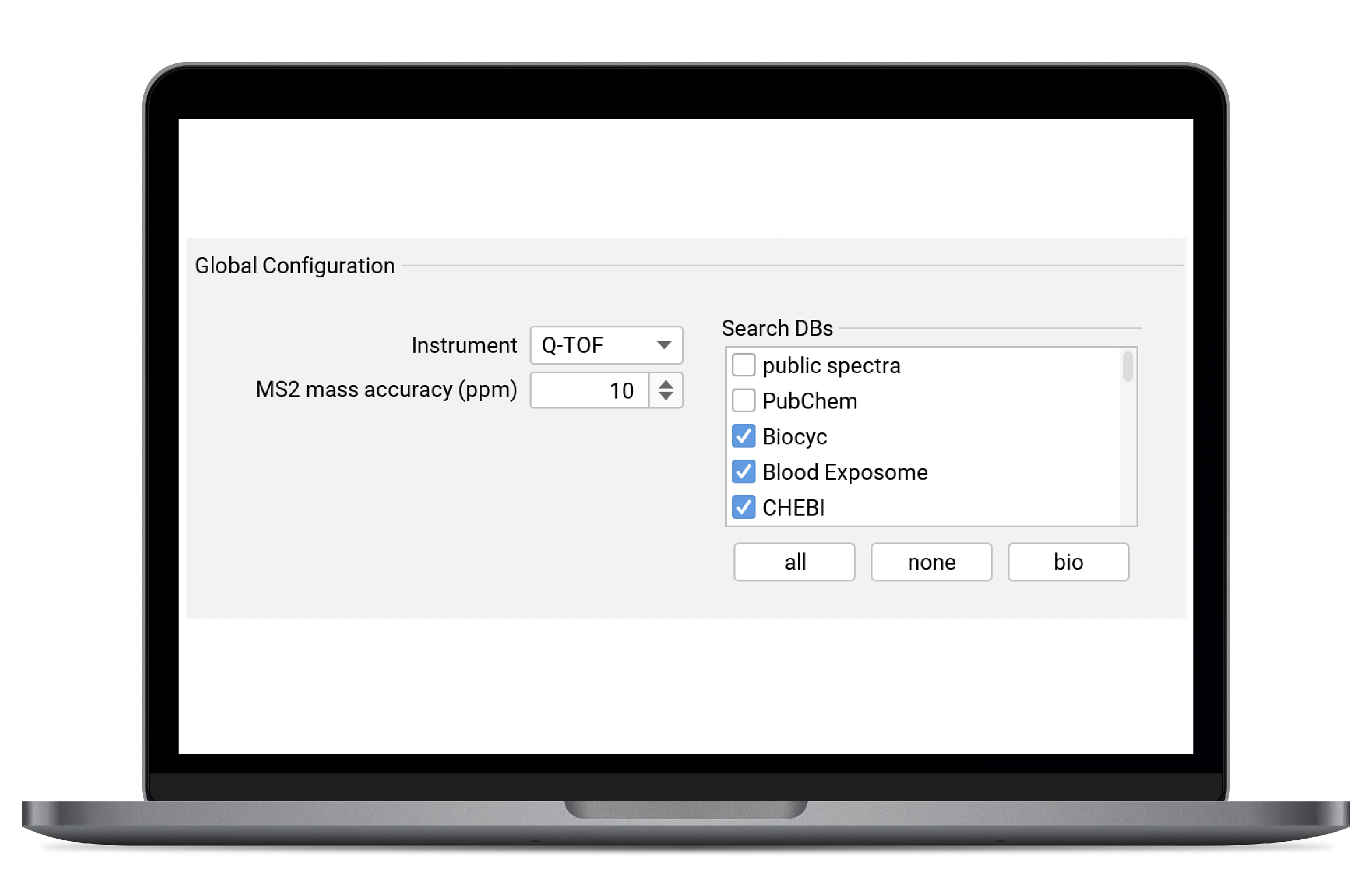 SIRIUS feature: Global database selection