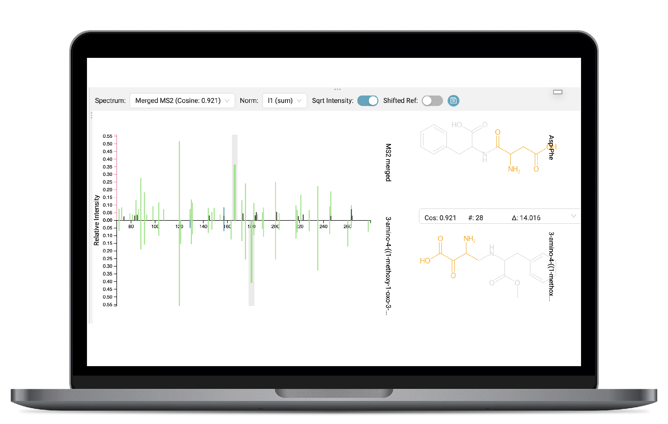 SIRIUS feature: Substructure annotations for analog matches