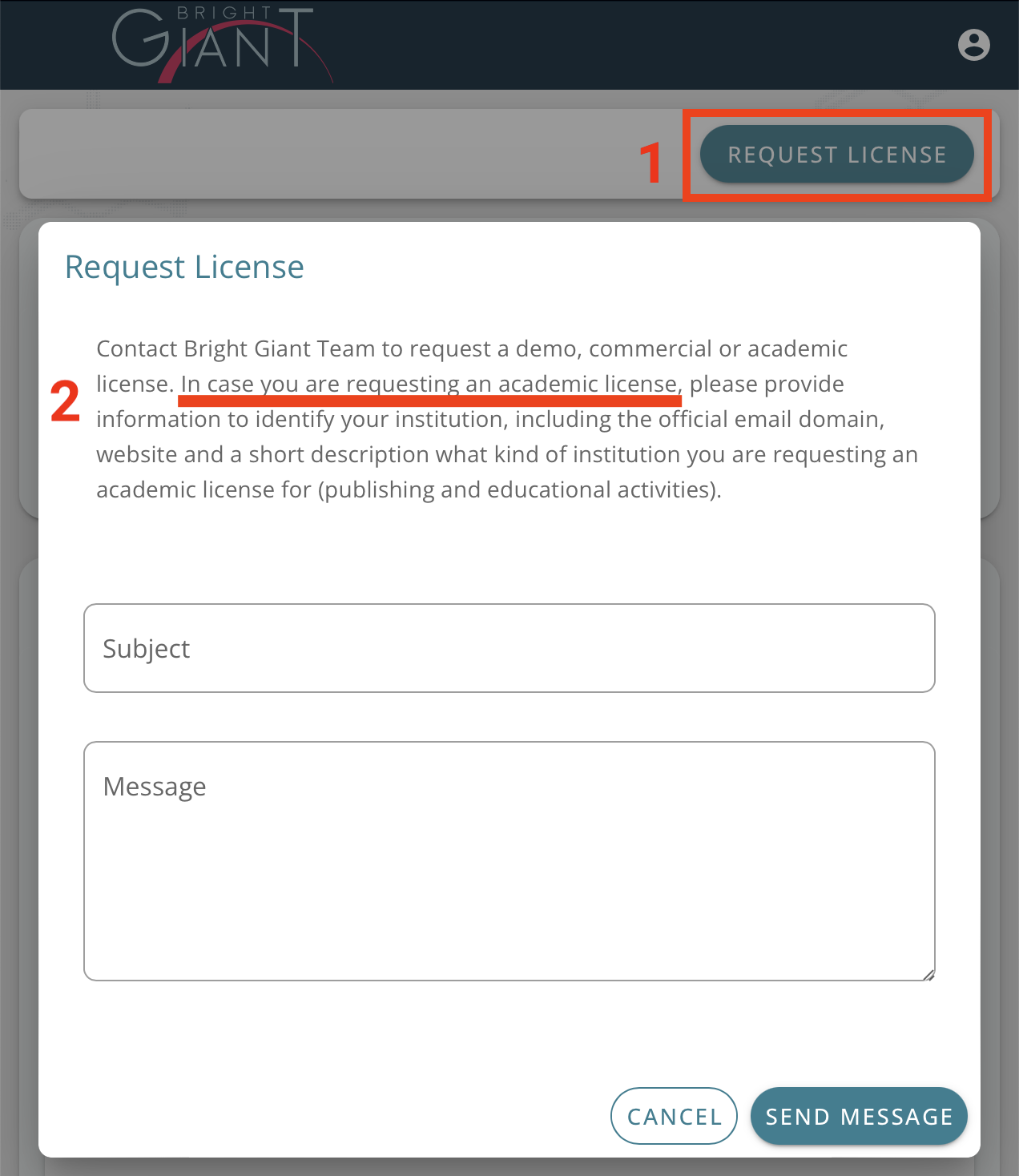 Create new account in the user portal.