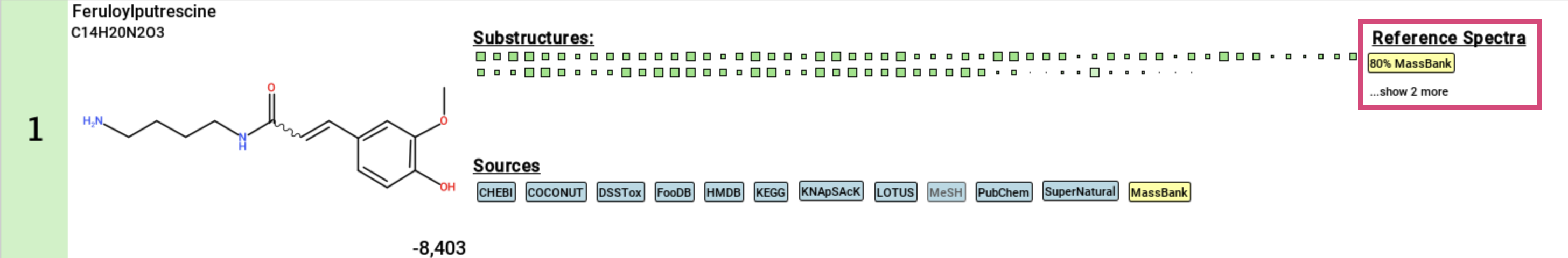 Reference spectrum